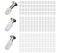 LAY STAY 300Pcs Plastic Hinge Dowel Inserts, Hinge Expansion Dowels, Nylon Plastic Hinges Dowels for Cabinet Repair, M4*8 M4*10 M4*12, for Cabinet Door Desk Chair Fixings(White)