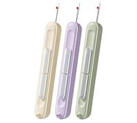 LAY STAY 3Pcs 2 in 1 Needle Threader Seam Ripper, Needle Threader and Seam Ripper Tool Set, 2 in 1 Needles Threaders Hand Sewing Accessories, Abs Sewing Aid for Beginners and Enthusiasts