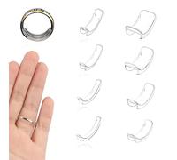 LAY STAY 8Pcs Ring Size Adjuster for Loose Rings, Ring Clips to Make Rings Smaller, Size Adjuster, Transparent TPU Fit, Inner Card Slot Design, Easy to Wear and Comfortable to Hold Hands