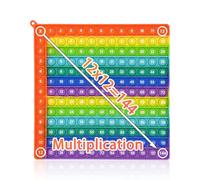 LAY STAY Multiplication Table Pop It Toy, Times Tables Sensory Fidget Toys, Multiplication Pop It 12x12, Learning Support Tools, Children's Concentration Aids, Classroom Quiet Toys