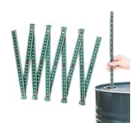 lay stay Solid Wood Folding Fuel Gauge Stick Ruler, 10-Fold Oil Tank Level Gauge, Birch Measuring Tool 2m, Manual Dipstick for Storage Checking Featuring Two Scales of Centimeters and Inches