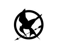 Lay u Home 14.2cmx15.3cm Hunger Games Vinyl Car-Styling Car Sticker Black/Silver