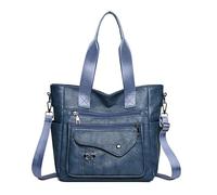 Lay U Home 28x17x27cm Retro Commuter Bag for Women,Soft Leather Shoulder Bag with Large Capacity and Handheld Option(For Daily Essentials like Makeup Mirror,Phone)