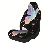 Lay U Home 2pcs Pastel Butterfly & Dandelion Car Seat Covers - Breathable Polyester, Universal Fit for All Car Models, Ideal Car seat protection cover