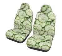 Lay U Home Anti-Slip Food Pattern Front Car Seat Cover Full Set 2 Pieces Universal Durable Car Accessories (Spanish translation of Funda asiento coche lantera antislizante con estampado alimentos...)