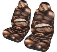 Lay U Home Anti-Slip Food Pattern Front Car Seat Cover Full Set 2 Pieces Universal Durable Car Accessories (Spanish translation of Funda asiento coche lantera antislizante con estampado alimentos...)