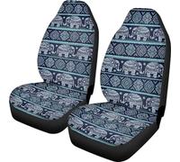 Lay U Home Blue Elephant Design Unique Auto Front Car Seat Covers Set of 2 Universal Fit Most Cars (Spanish translation of Funda asiento coche con diseño elefante azul...)