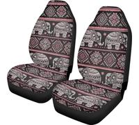 Lay U Home Blue Elephant Design Unique Auto Front Car Seat Covers Set of 2 Universal Fit Most Cars (Spanish translation of Funda asiento coche con diseño elefante azul...)