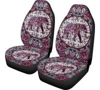 Lay U Home Blue Elephant Design Unique Auto Front Car Seat Covers Set of 2 Universal Fit Most Cars (Spanish translation of Funda asiento coche con diseño elefante azul...)