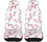 Lay U Home Cherry Blossom Seat Covers Car Accessories 2 Pcs Set Vehicle Front Seat Protector Interior Protectors Car Mat Covers Universal