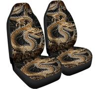 Lay U Home Dragon Car Seat Cover for Two Front Seats Printed with Cool Patterns Creative Car Seat Protector Decoration Car Accessories