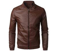 Lay U Home E-commerce Men's Plus Size Leather Jacket,Winter PU Baseball Leather Jacket-Versatile for Business Casual,Outdoor,Hiking,Cycling,Sports,Commuting,Work