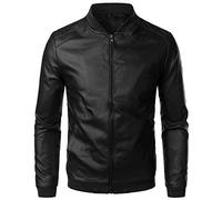 Lay U Home E-commerce Men's Plus Size Leather Jacket,Winter PU Baseball Leather Jacket-Versatile for Business Casual,Outdoor,Hiking,Cycling,Sports,Commuting,Work