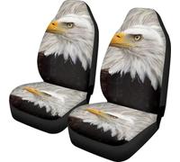Lay U Home Eagle Print Car Seat Covers for Men and Women Animal Front Seat Protector One Size (Spanish translation of Fundas asiento coche con estampado águila...)