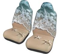 Lay U Home MAGIFUN Floral Car Seat Cover Retro Daisy Cushion Auto Bucket Seat Cover Set 2 Pack Hippie Boho Flower Car Front Cushion