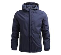 Lay U Home Men's Autumn Thin Casual Baseball Jacket,Hooded Coat-Versatile for Business Casual,Outdoor,Hiking,Cycling,Sports,Commuting,Work