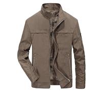 Lay U Home Men's Autumn Winter Casual Loose Fit Big Size Military Style Jacket-Versatile for Business Casual,Outdoor,Hiking,Cycling,Sports,Commuting,Work