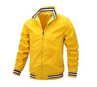 Lay U Home Men's Casual Stand Collar Baseball Jacket,Spring Autumn Sports Coat,Pilot Style-Versatile for Business Casual,Outdoor,Hiking,Cycling,Sports,Commuting,Work