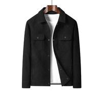 Lay U Home Men's Corduroy Turn-Down Collar Workwear Jacket, Mid-Age Youth Fashion Casual Coat, Stylish Outerwear, Quality Utility Jacket with Multiple Pockets for Daily Wear