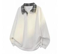 Lay U Home Men's Fashion Round Neck Sweater Grid Turn-Down Collar Printed Pullover Sweater Controlled Price Streetwear Top with Modern Design and Comfortable Fit