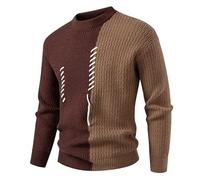 Lay U Home Men's Knitted Sweater Autumn Winter Woolen Pullover Base Layer Knitwear Youth Winter Top Casual Daily Wear with Comfortable Fabric and Warm Protection
