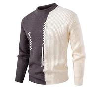 Lay U Home Men's Knitted Sweater Autumn Winter Woolen Pullover Base Layer Knitwear Youth Winter Top Casual Daily Wear with Comfortable Fabric and Warm Protection