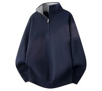 Lay U Home Men's Knitted Sweater Autumn Winter Woolen Pullover Semi Zip Casual Base Layer Knitwear Youth Winter Top with Comfortable Fit and Modern Design