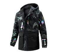 Lay U Home Men's Long Padded Coat,Fashion Camouflage Reversible Casual Trench Coat-Versatile for Business Casual,Outdoor,Hiking,Cycling,Sports,Commuting,Work