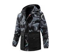 Lay U Home Men's Long Padded Coat,Fashion Camouflage Reversible Casual Trench Coat-Versatile for Business Casual,Outdoor,Hiking,Cycling,Sports,Commuting,Work