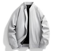 Lay U Home Men's Spring Autumn Jacket Coat,Loose Casual Stand Collar Baseball Style Youth Flight Jacket Top-Versatile for Business Casual,Outdoor,Hiking,Cycling,Sports,Commuting,Work