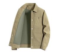 Lay U Home Middle-Age Men's Business Casual Turn-Down Collar Jacket, Office Style Suit-Inspired Coat, Mature Fashion Outerwear, Autumn Spring Commute Blazer with Elegant Design