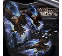 Lay U Home Set of 2 Lightning Pattern Car Covers Suitable for Front Seats Breathable Comfortable Easy to Install and Clean Compatible with Cars SUVs Trucks and Sedans