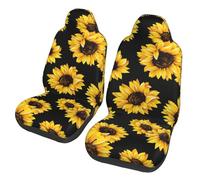 Lay U Home The Seat Protector Cover with Sunflower Pattern Is Suitable for Most Car Seat Cushions 2 Pieces