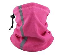 Lay U Home Winter Thermal Neck Gaiter with Reflective Strips - Night Riding Half-Face Mask, Adjustable Drawstring Balaclava for Skiing, Cycling & Outdoor Sports