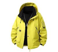 Lay U Home Youth Casual Men's Hooded Jacket,Loose Fit Windbreaker Top,Outdoor Hiking Coat-Versatile for Business Casual,Outdoor,Hiking,Cycling,Sports,Commuting,Work