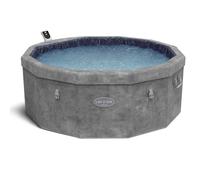 Lay-Z-Spa Carrara, 140 AirJet Massage System, Foam Wall Hot Tub, 60% More Energy Efficient, Built-In Pump, Wifi Control, Includes Padded Pillows, 4-6