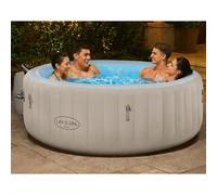 Lay-Z-Spa Paris Luxe 140 Airjet 4 Person Inflatable Spa, Led Lighting, Freeze Shield, 40 C Heating, Digital Control, Drink Holders