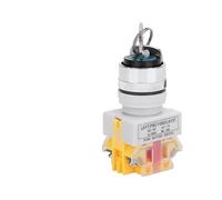 LAY37-11Y2 20Y3 Rotary Button Switch With Key 2 Position/3 Position 22mm 10A 1NO/1NC 2NO 1Pcs(2P 1NO1NC,Brass Contact)