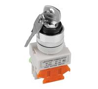 LAY37 22mm rotary switch 2/3 position knob rotary key lock 1NO/1NC rotary switch DPST lock switch 660V Ui 10A Ith(3 Position)