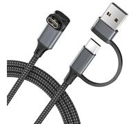 layajia 2-in-1 USB C Charging Cable for Garmin Watch 1.2 m, USB-A Charging Cable for Garmin Watch for Fenix 8/7/6, Vivoactive 6/5/4S, Venu 4/3/3S/SQ, Instinct 3, Forerunner 970/570/965/955/945/265
