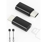 layajia 2 Pack Lightning to USB C Adapter for iPhone 15/16/16 Pro Max, Samsung S25, Support Charging and Data Transfer, Type C Charger Connector Cable, Not for Audio/OTG/Headphone/Square Reader, Black