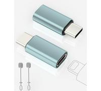 layajia 2 Pack Lightning to USB C Adapter for iPhone 15/16/16 Pro Max, Samsung S25, Support Charging and Data Transfer, Type C Charger Connector Cable, Not for Audio/OTG/Headphone/Square Reader, Green