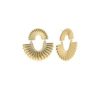 Layali Sculpted Fan Drop Earrings ARIIRA Gold One Size