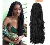 Layashow 24 Inch Curly Hair Curlers Synthetic Hair Crochet Soft Goddess Locs Dreadlocs Synthetic Hair Pre Welded Natural Soft Locs Braided Hair