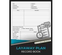 Layaway Plan Record Book: Layaway Agreement Form | Perfect For Retailers, Online Stores, and Individual Sellers | 50 Forms