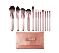 Layboo Makeup Brushes Professional 12Pcs Wooden Handle Makeup Brush Set with Foundation Concealer Blush Eyeshadow Make Up Brushes Beauty Blender and Make Up Bag