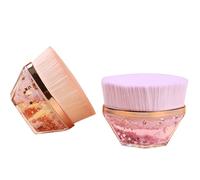 Layboo Petal-Shaped Foundation Brush, Magic Foundation Makeup Brush, Suitable for Mixed Liquid, Cream or Flawless Powder Cosmetics, Multifunctional Makeup Brush Pack of 2 (Champagne +pink)