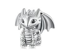 LAYCHEN 925 Sterling Silver Cute Flying Dragon Charm Pendant Fit Original Bracelet Diy Jewelry Accessories Beads