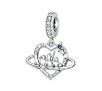 LAYCHEN 925 Sterling Silver Family Boy&girl Charm Pendant Fit Original Bracelet Diy Jewelry Accessories Beads