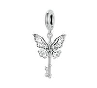 LAYCHEN 925 Sterling Silver Green Butterfly Charm Fit Original Bracelet Diy Jewelry Accessories Bead